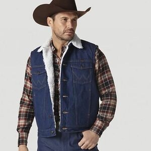 Wrangler Denim Sherpa Vest